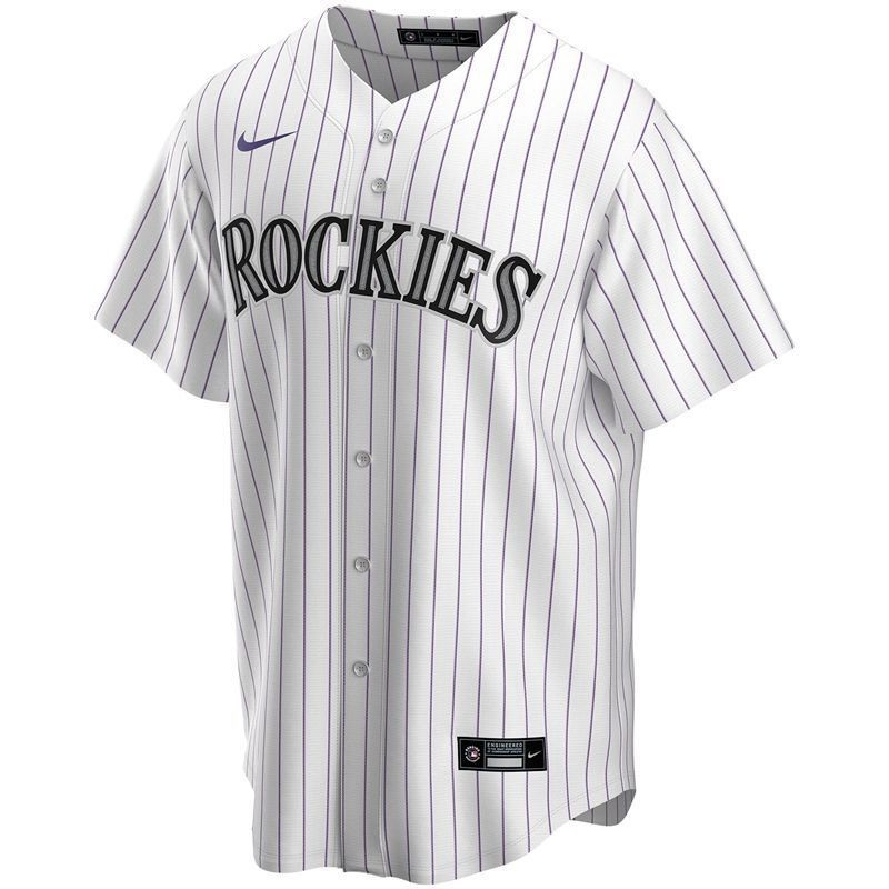 Colorado Rockies 2020 MLB Personalized Custom White Stripe Lines Custom Jersey