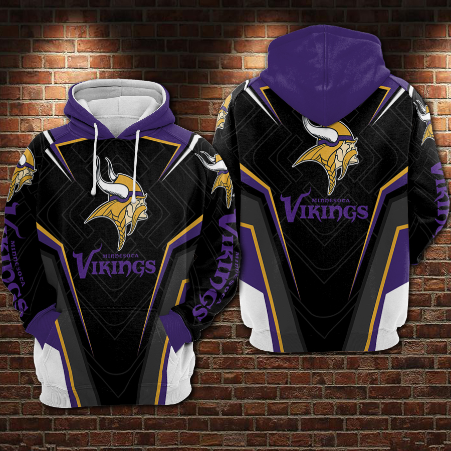 Minnesota Vikings Hoodie Square Pattern Pullover Sweatshirt For Fans