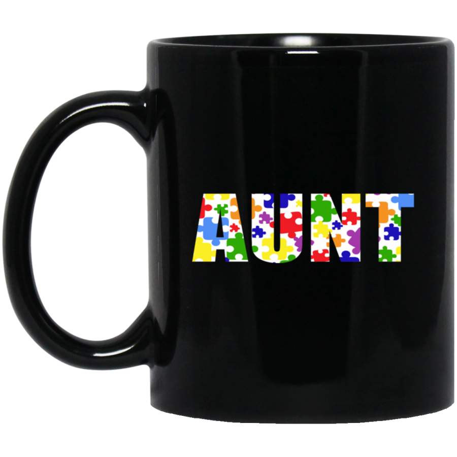 Autism Aunt Love – Vintage Sport Mug Black Mug