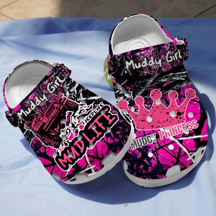 Muddy Girl Princess Clogs Crocss Shoes Gift For Women Girls Muddy