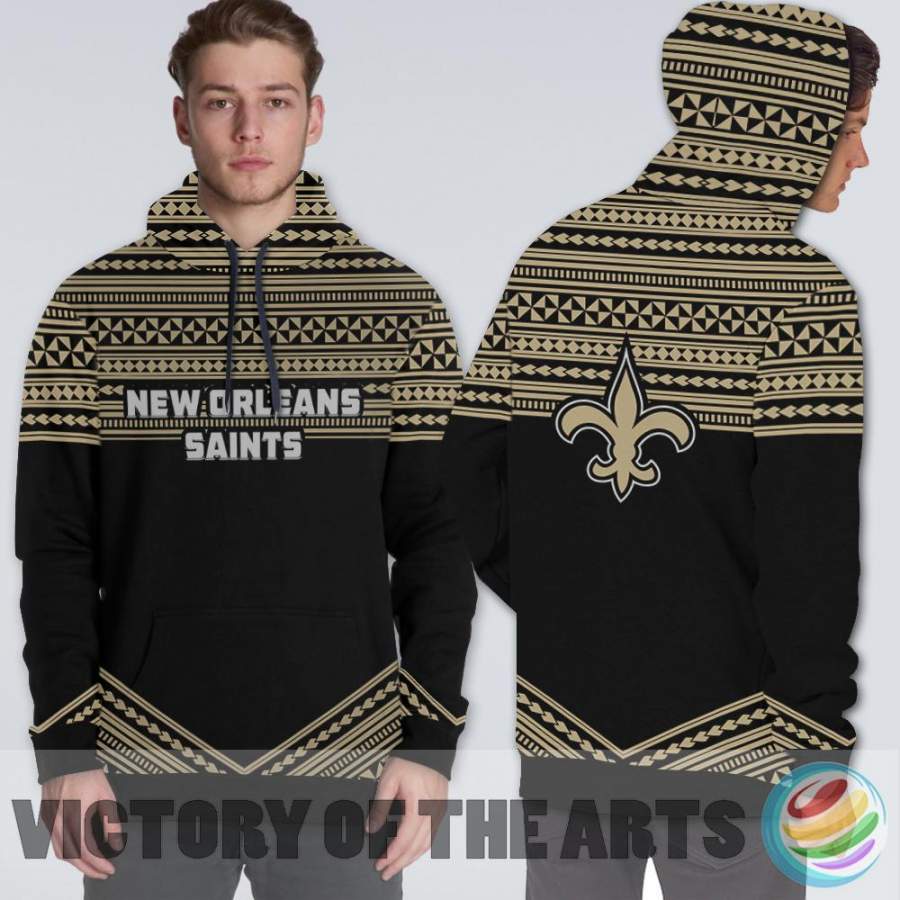 Simple Color Floral New Orleans Saints Hoodie