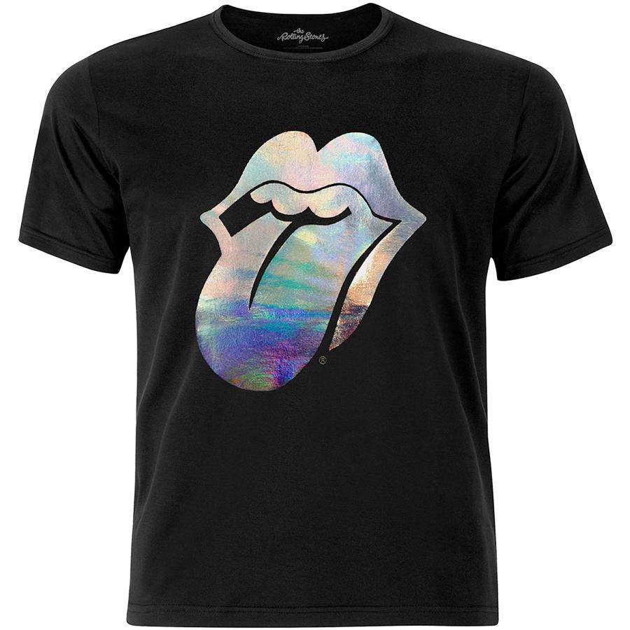 The Rolling Stones – Foil Tongue With Foiled Application – Black  T-shirt