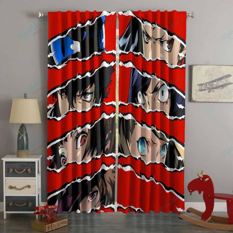 3D Printed Persona 5 Style Custom Living Room Curtains