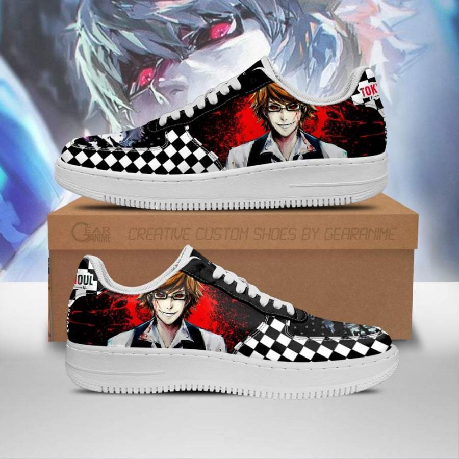 Tokyo Ghoul Nishiki Air Sneakers Custom Checkerboard Shoes Anime