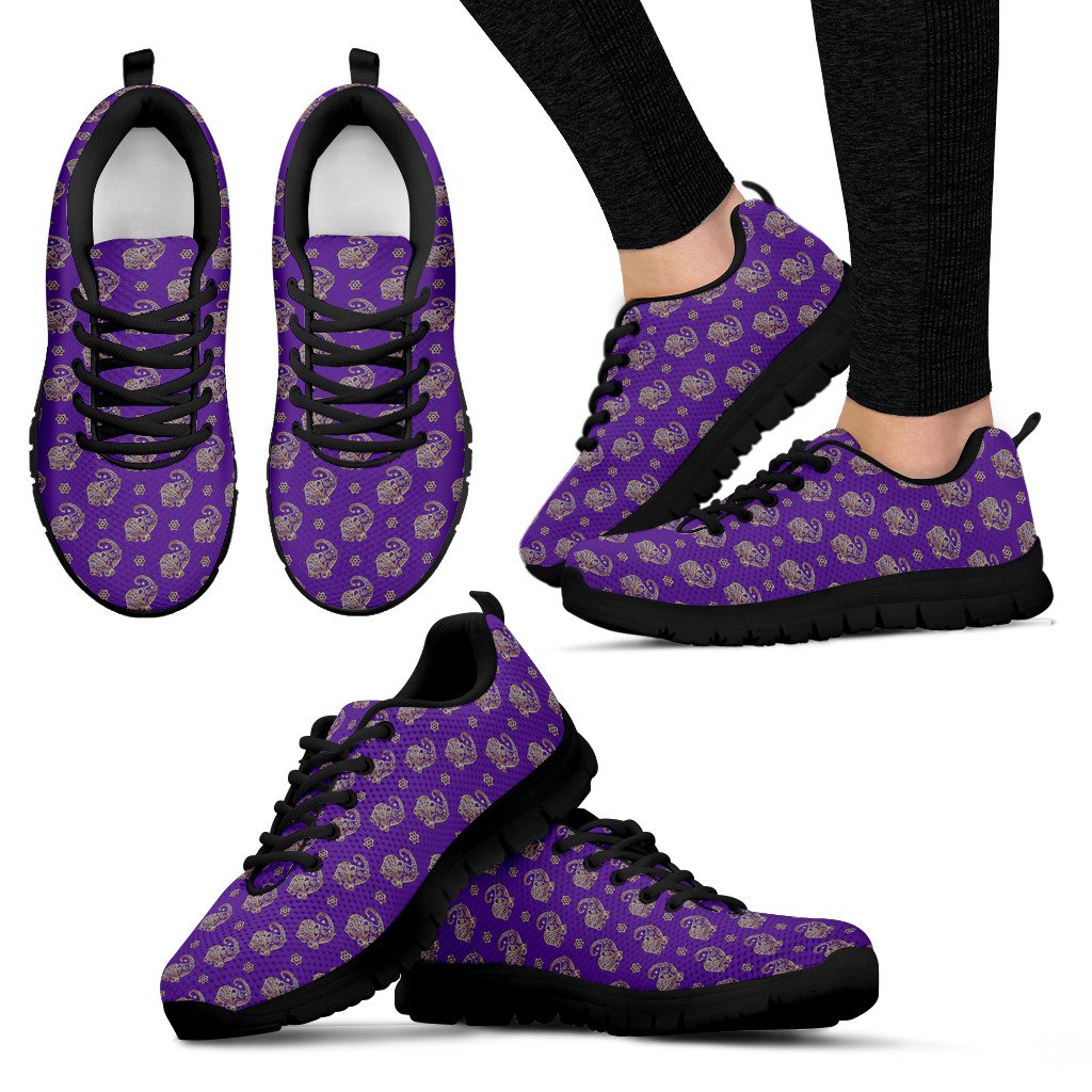 Lucky Purple Elephant Women’S Sneakers