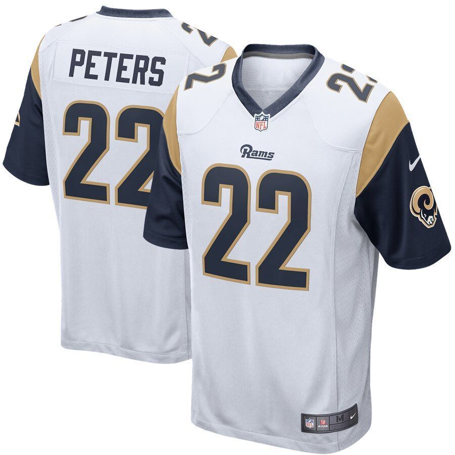 Marcus Peters Los Angeles Rams Game Jersey White 2019