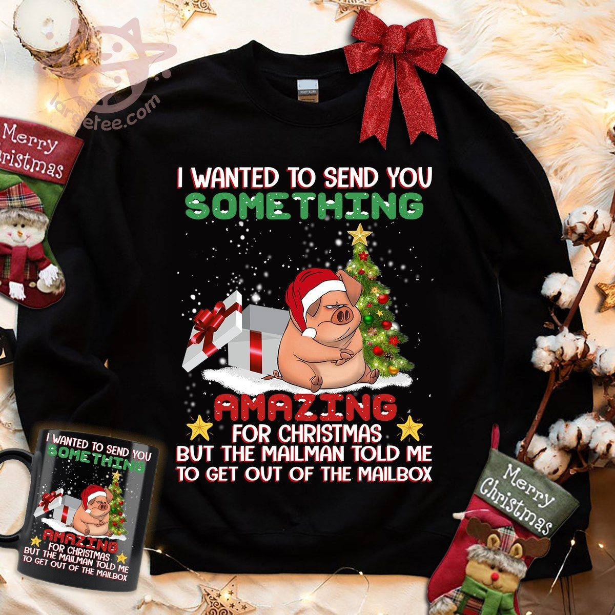 I Want To Send You Amazing Pig Christmas Gift Sweatshirt #Lk