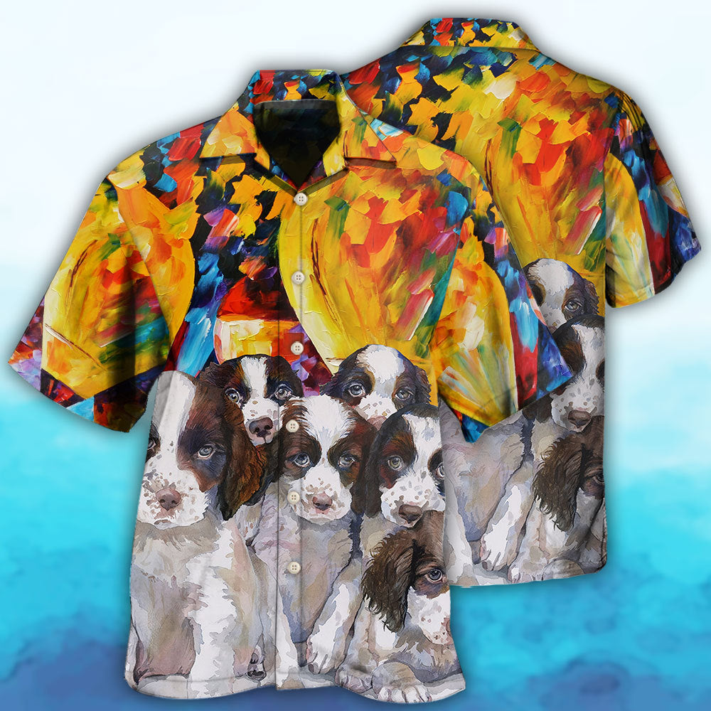 English Springer Spaniel Art Dog Lover Hawaii Shirt Ha51140