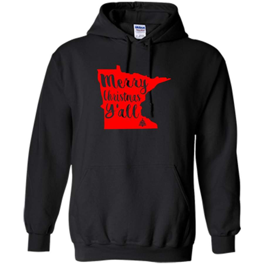 Merry Christmas Y’all Minnesota Lover – Gildan Heavy Blend Hoodie