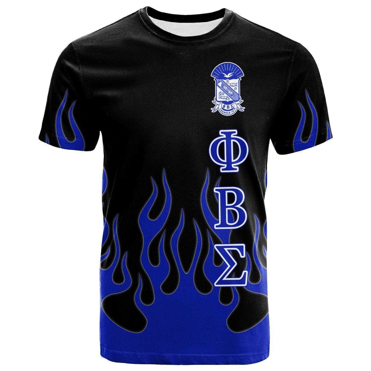 Fraternity Tshirt – Phi Beta Sigma Hand Sign Flame Tshirt