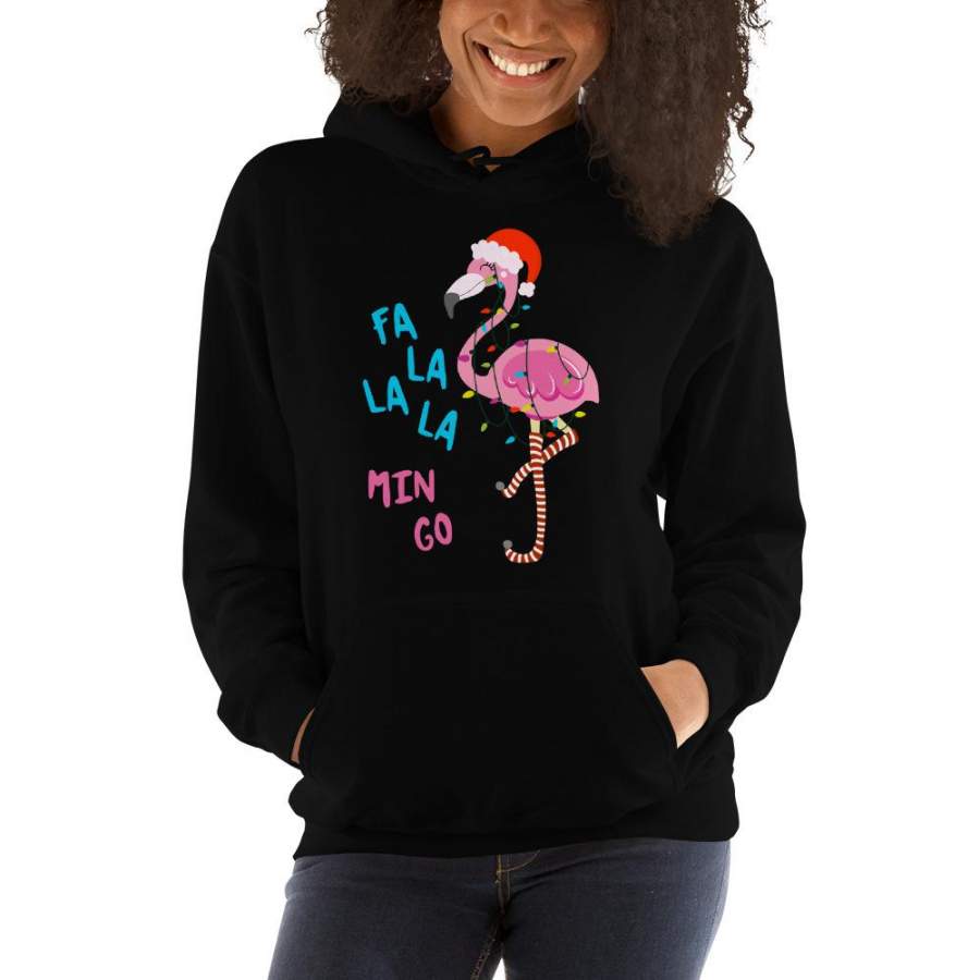 Fa La La La mingo Flamingo Hooded Sweatshirt for Christmas Xmas Gift ...