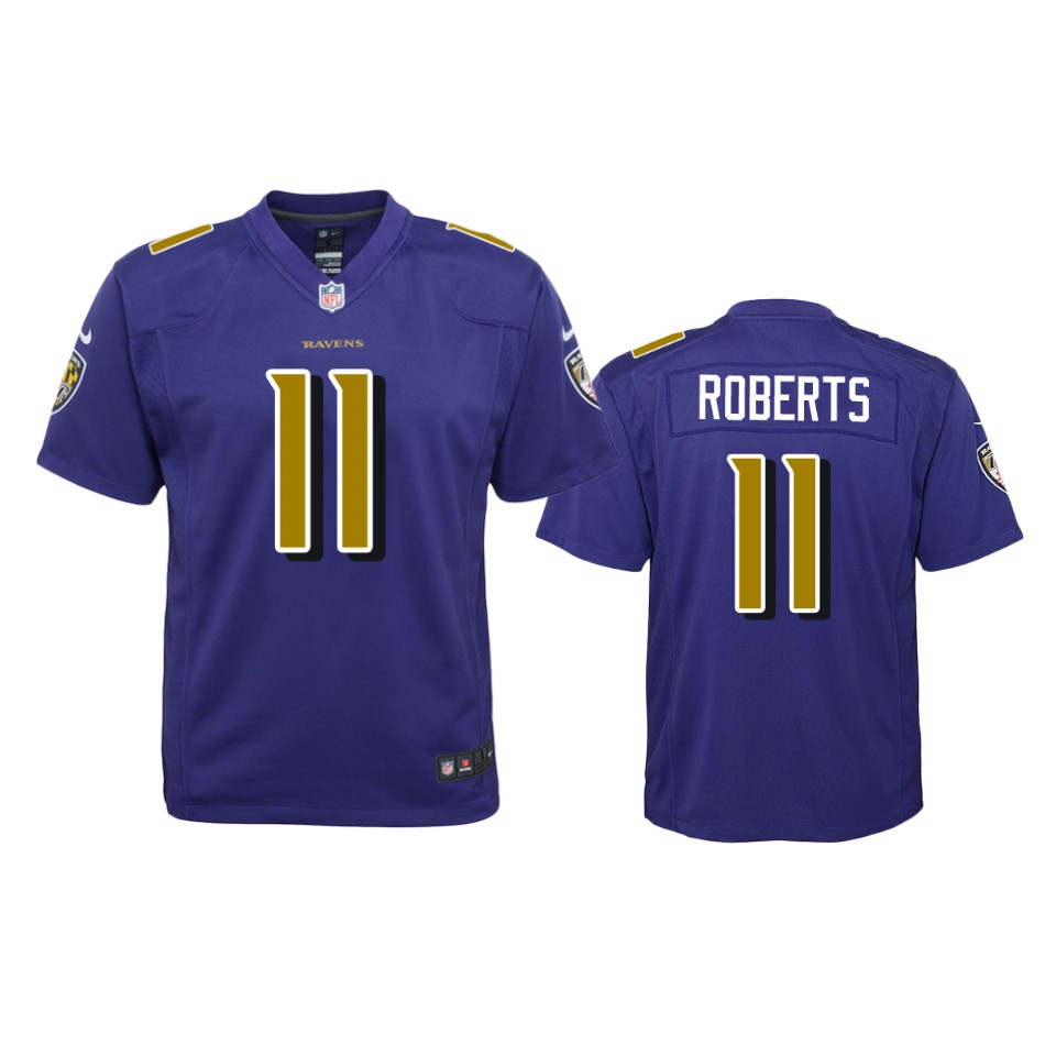 Baltimore Ravens Seth Roberts Purple Color Rush Game Jersey