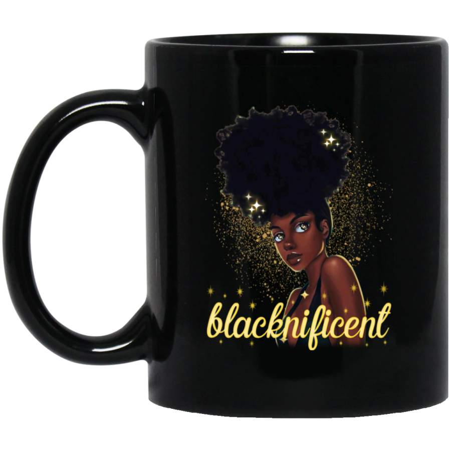 African American Coffee Mug Black Women Blacknificent 11oz – 15oz Black Mug