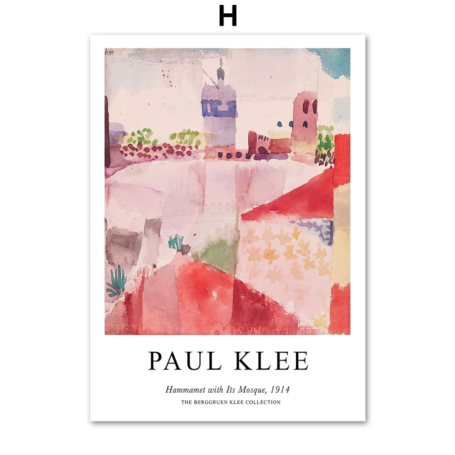 Paul Klee Abstract Thinker Flower Geometry Wall Art Canvas Painting Nordic Posters And Prints Wall Picture For Living Room Decor alx