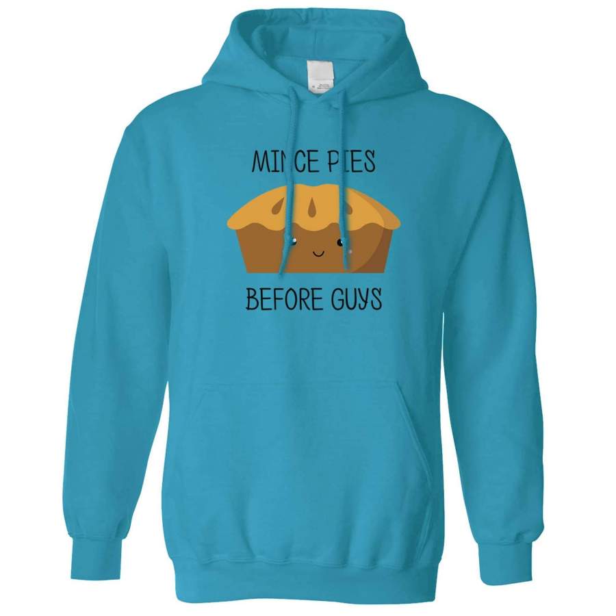 Joke Christmas Hoodie Mince Pies Before Guys Novelty Hooded Jumper