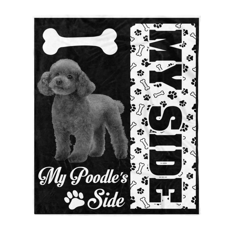 My Poodle’s Side And My Side Cozy Throw Fleece Blanket