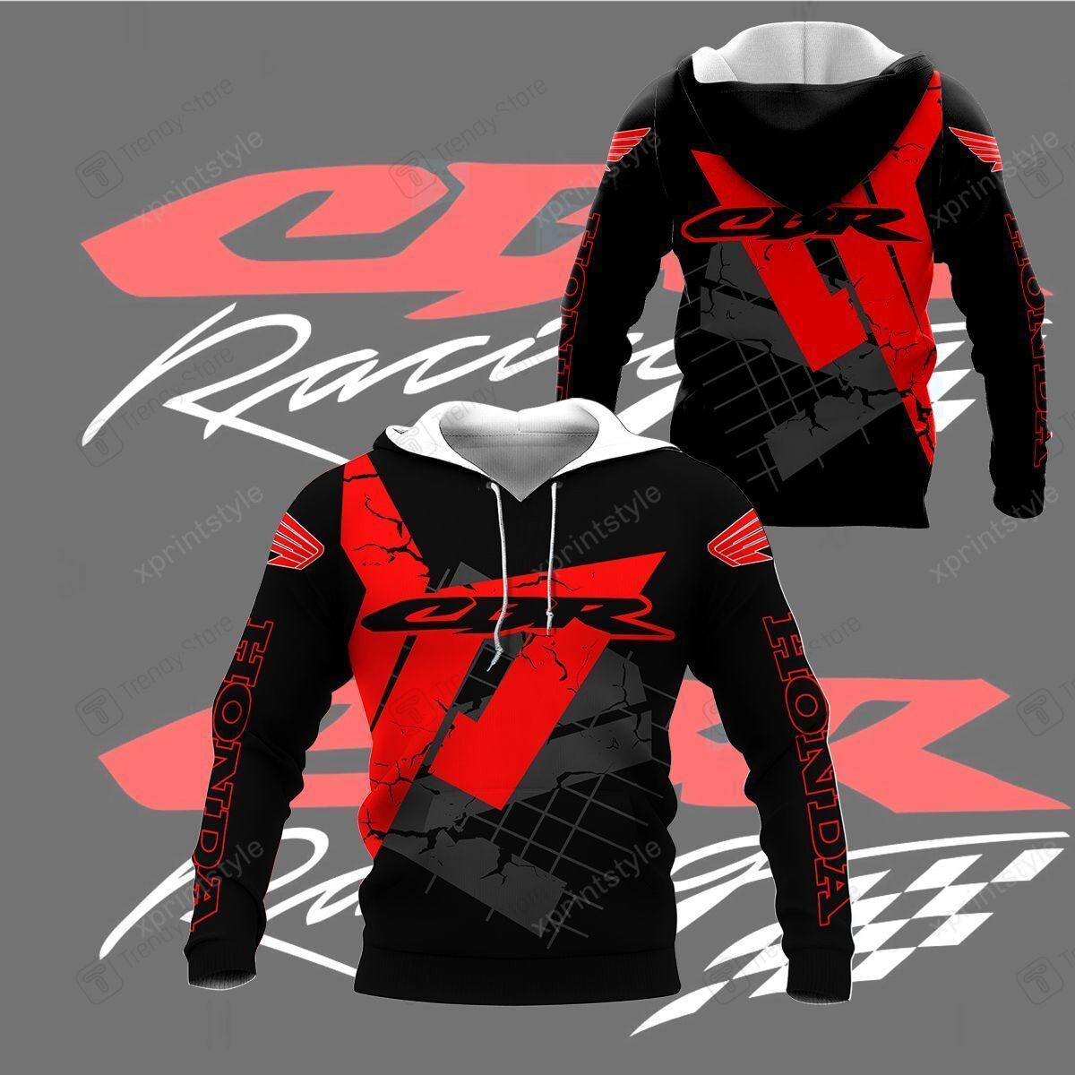 3D ALL OVER PRINTED HONDA CBR SHIRTS VER 1 (RED)