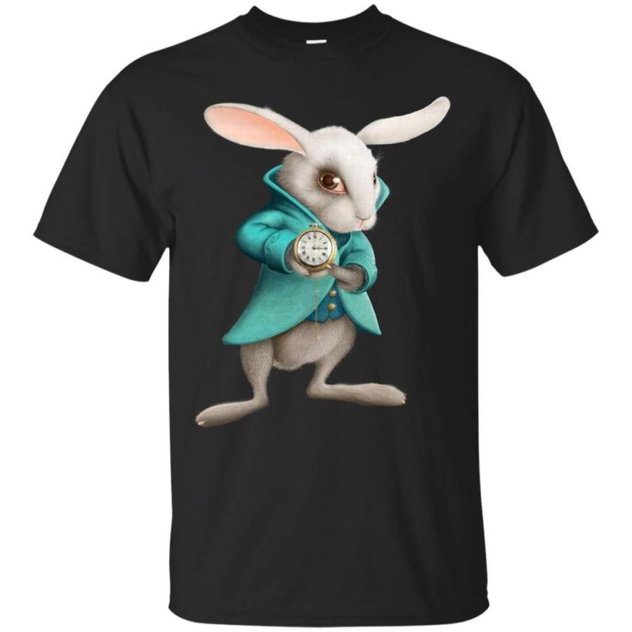 ILLUSTRATION – White rabbit with clock T Shirt & Hoodie