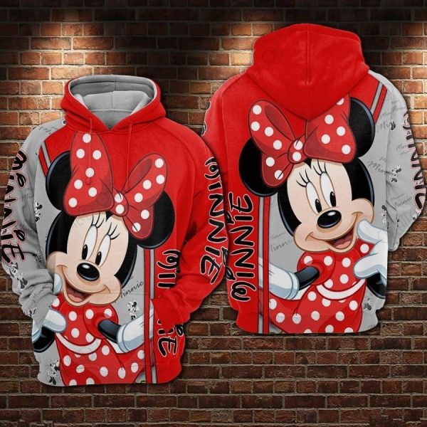 Unisex Hoodie All Over Print Minnie Mouse Us Unisex Size Hoodie