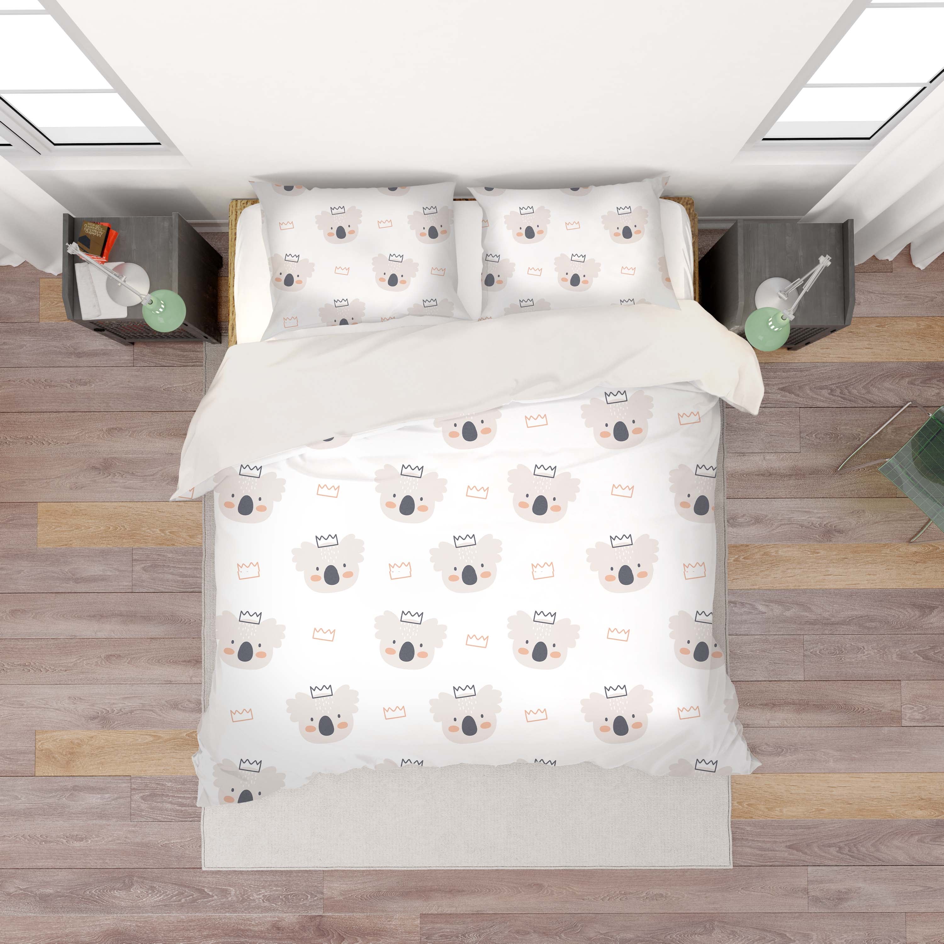 3D Cartoon Raccoon Animal Quilt Cover Set Bedding Set Duvet Cover Pillowcases Lxl