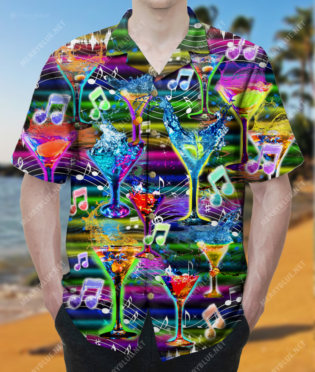 All I Need Is A Cocktail And A Little Music Unisex Hawaiian Shirt