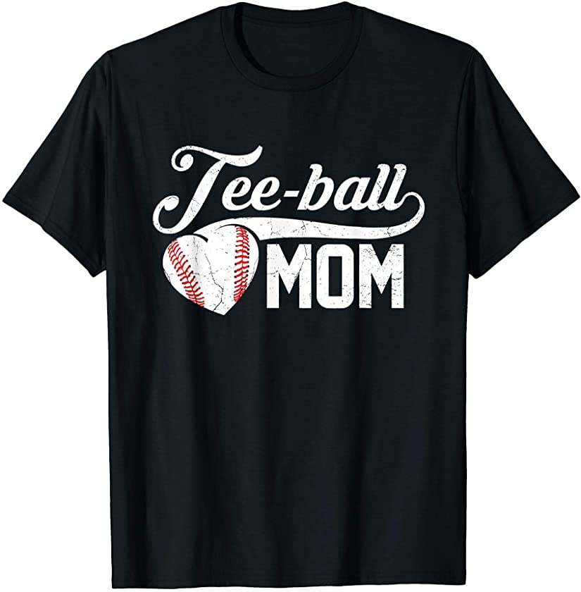 Teeball Mom Leopard Funny Teeball Mom Mother’s Day 2021 T-Shirt