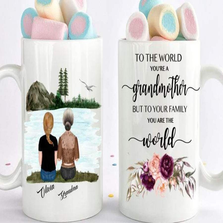 Shopcoolpod Personalized Grandma Gift – Custom Nana mug – Grandparent Gift – Gift For Grandma – Personalized grandmother gift – Mug for Grandma’s