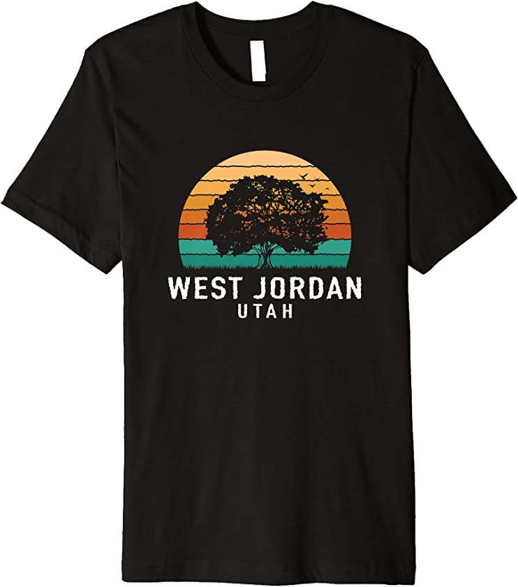 West Jordan Vintage Sunset Utah Souvenir Premium T-Shirt