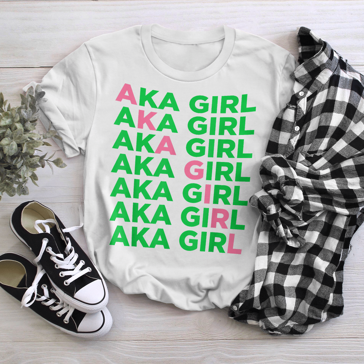 Aka Pretty Girl Shirt Alpha Kappa Alpha 1908 Shirt Aka Paraphernalia Pink And Green Shirt