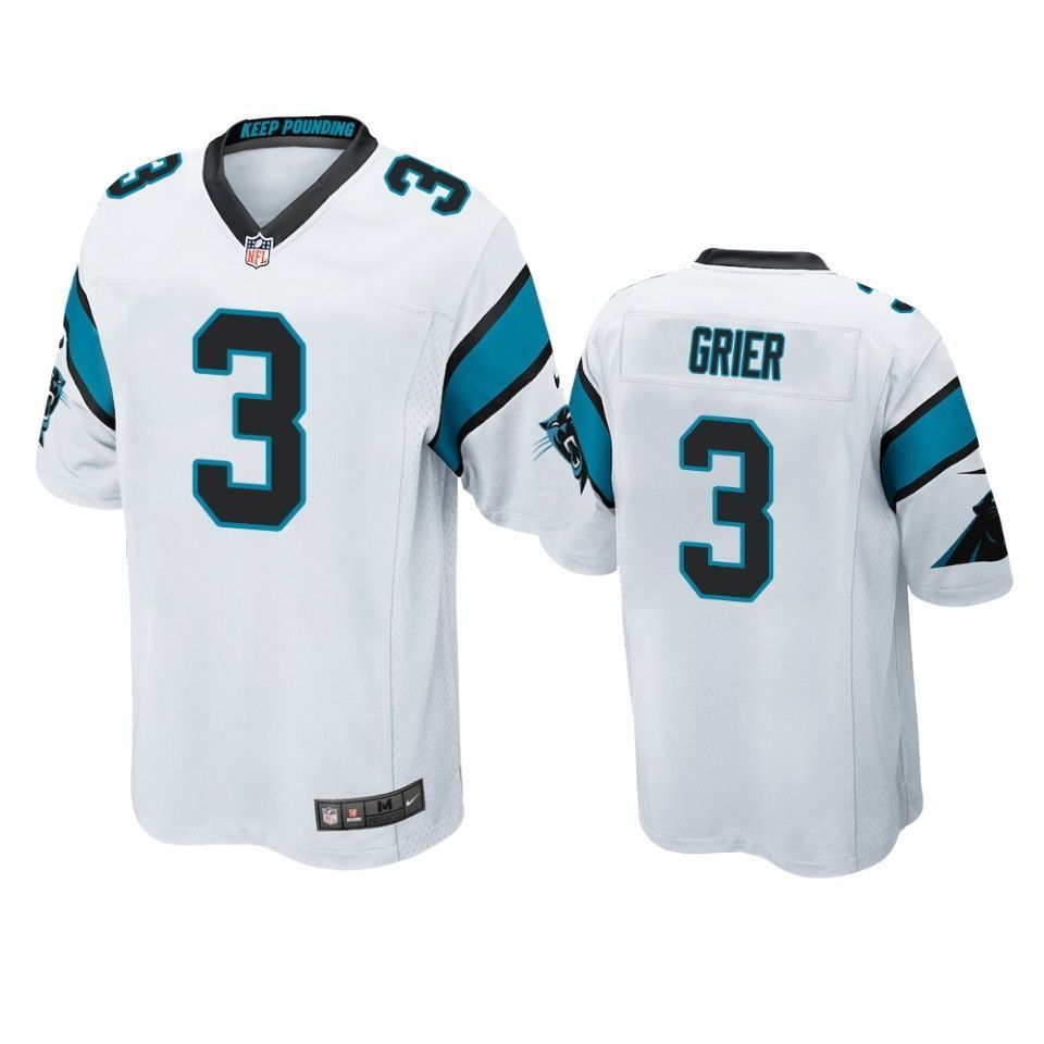 Carolina Panthers Will Grier 2019 NFL Draft White Game Jersey