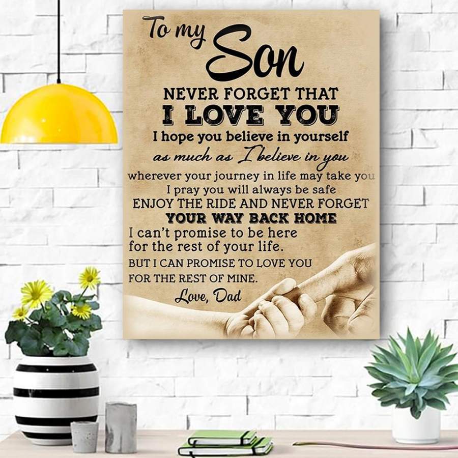 DAD SON POSTER NEVER FORGET THAT_result - Matte Canvas