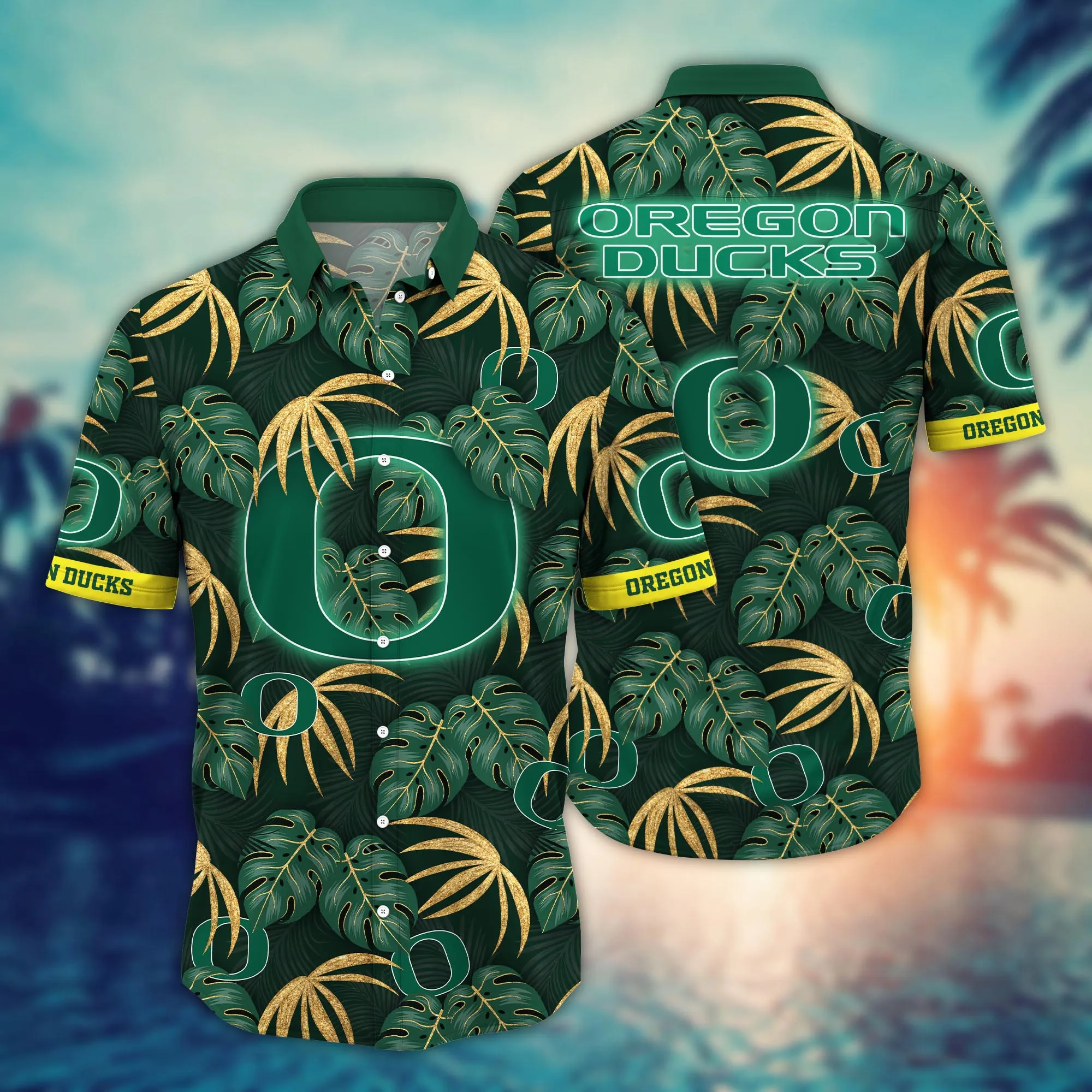 Oregon Ducks NCCA Hawaiian Shirt Warm Days Aloha Shirt