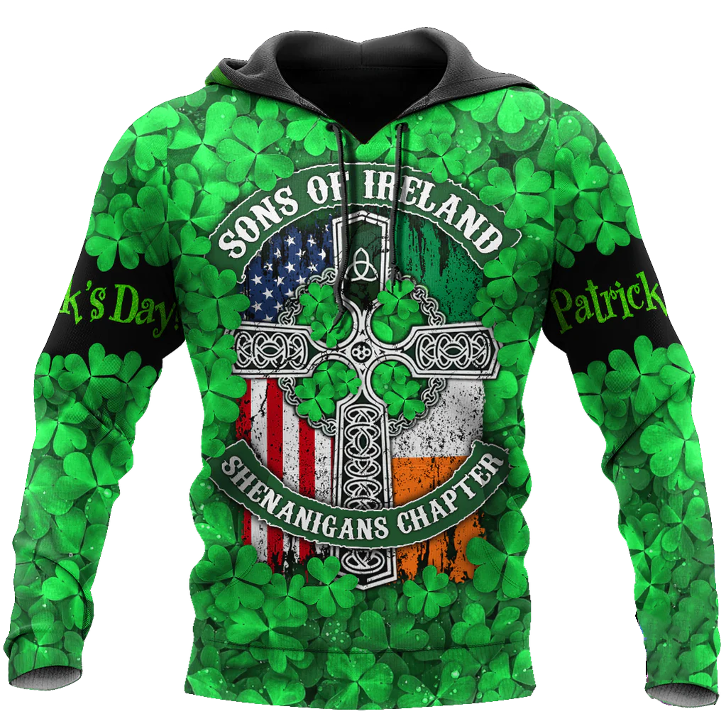 Happy St Patrick’S Day Irish Shirt, Son Of Ireland Shenanigans Chapter, Hoodie T-Shirt Sweatshirt For Men And Women