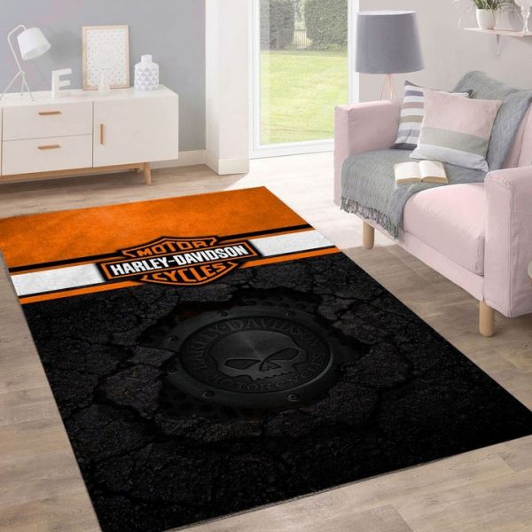 Harley Davidson Motorcycles Home Decoration Rectangle Rug Rg453