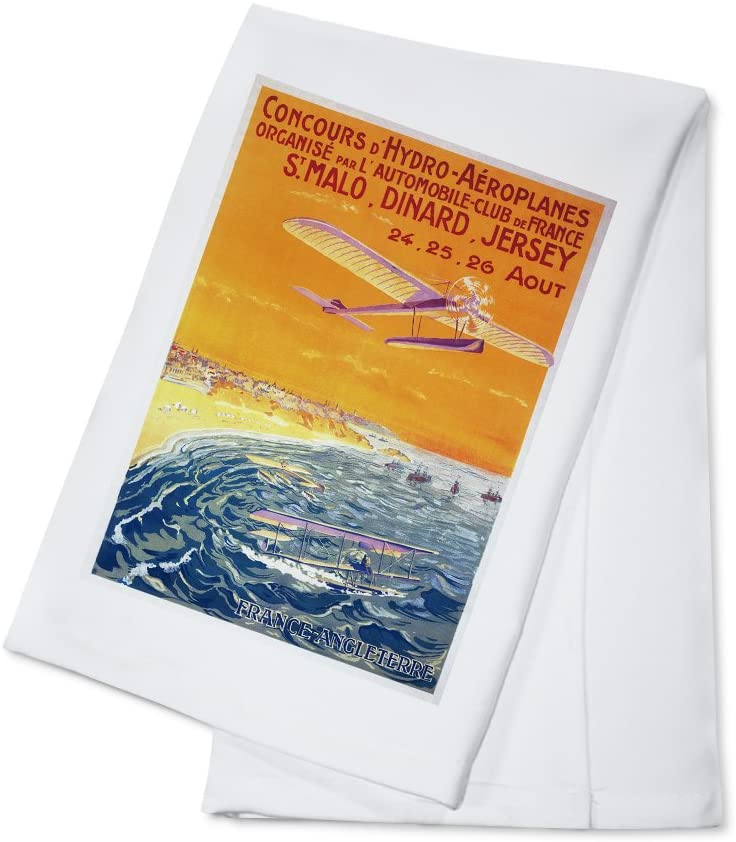 View Of Float Planes In Air And Water, Vintage Travel Poster