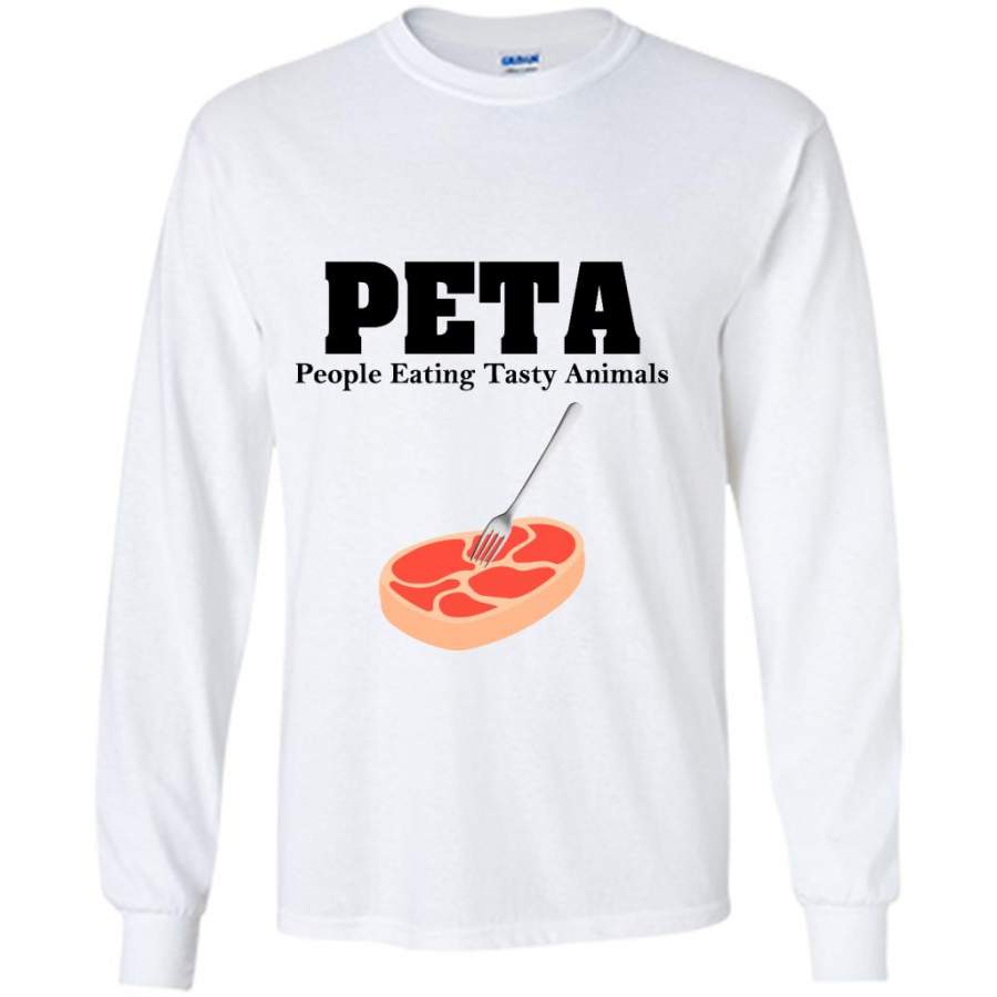 PETA People Eating Tasty Animals (w) – Gildan Long Sleeve Shirt