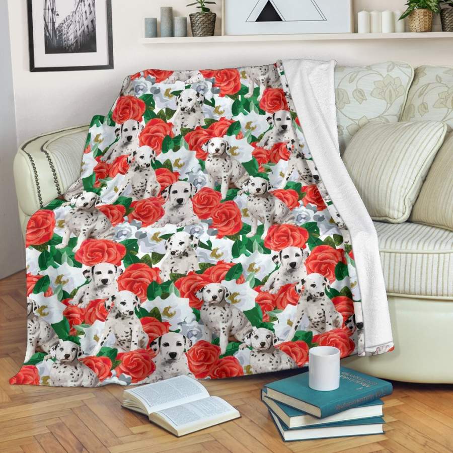 Dalmatian Dog Puppy Pattern Print Blanket