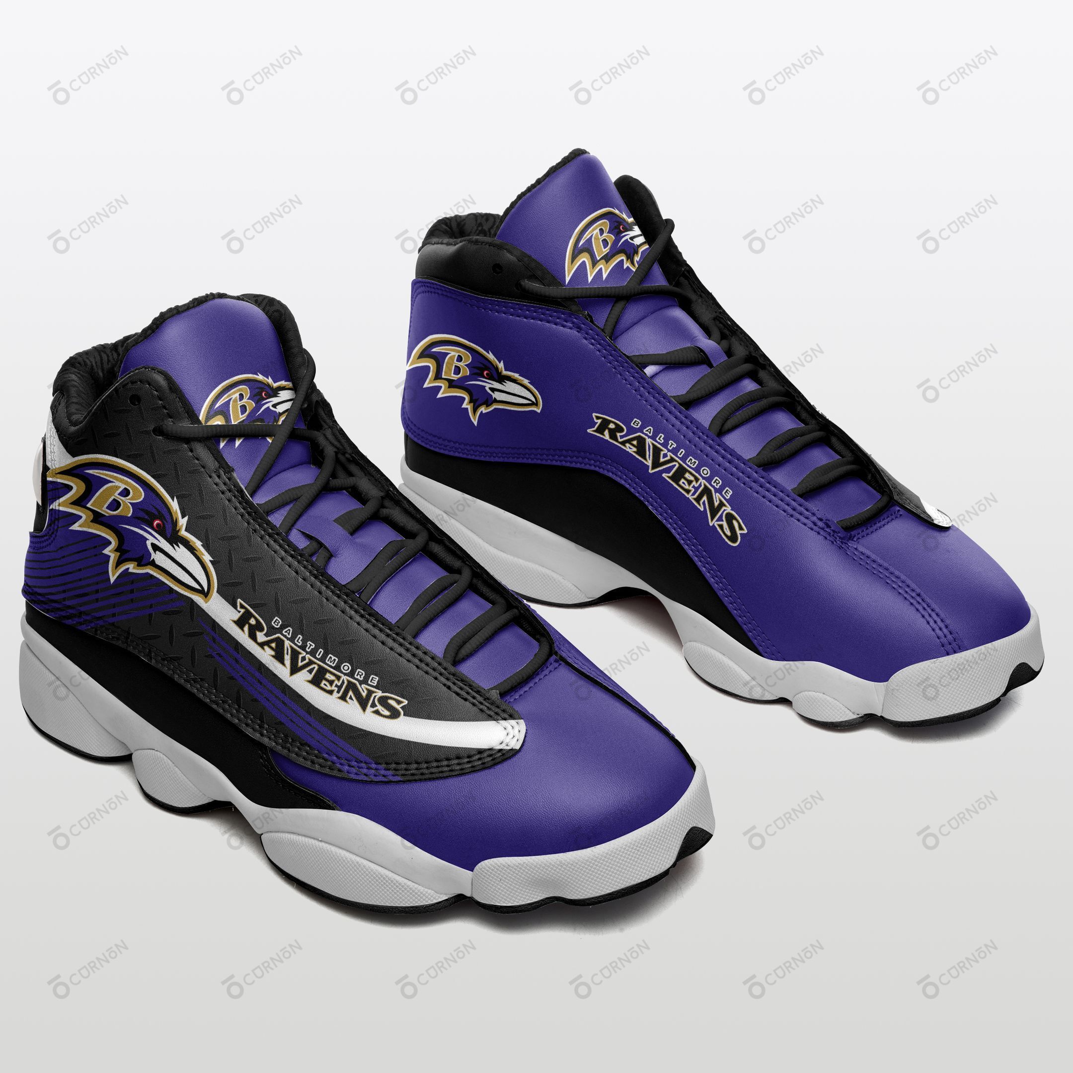 Baltimore Ravens Air JD13 Sneakers 618