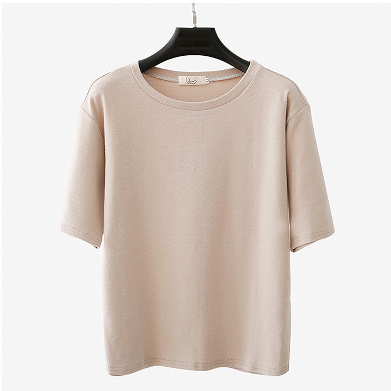 Women Oversize T Shirt High Quality T Shirt Summer Pure Solid Color Short Sleeve Shirt Basic Women Casual Top Femme Harajuku Tee alx