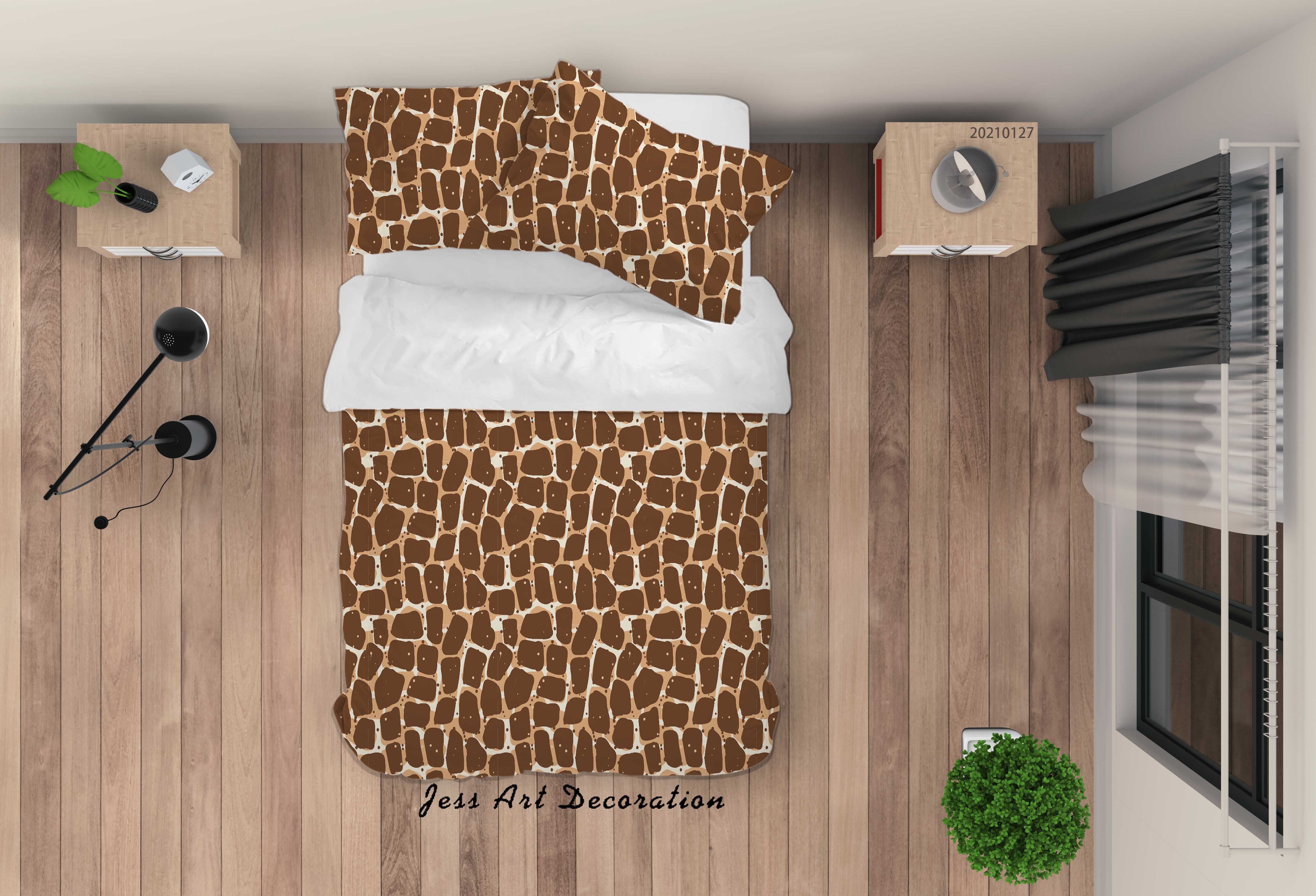 3D Hand Drawn Animal Print Quilt Cover Set Bedding Set Duvet Cover Pillowcases 167