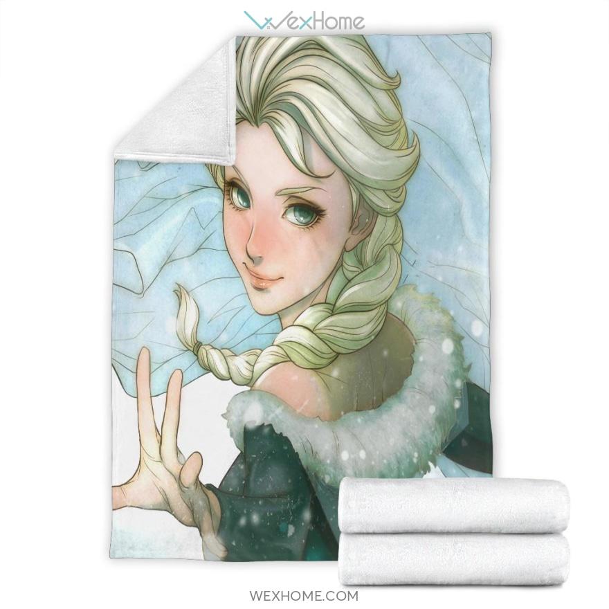 Elsa Beauty Frozen Anime Design Premium Blanket