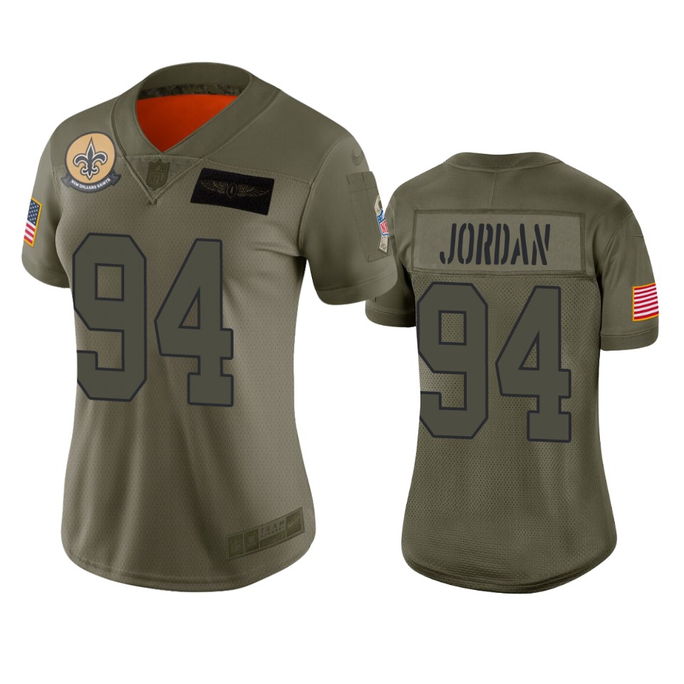 Womens New Orleans Saints Cameron Jordan Camo 2019 Salute To Service Limited Jersey