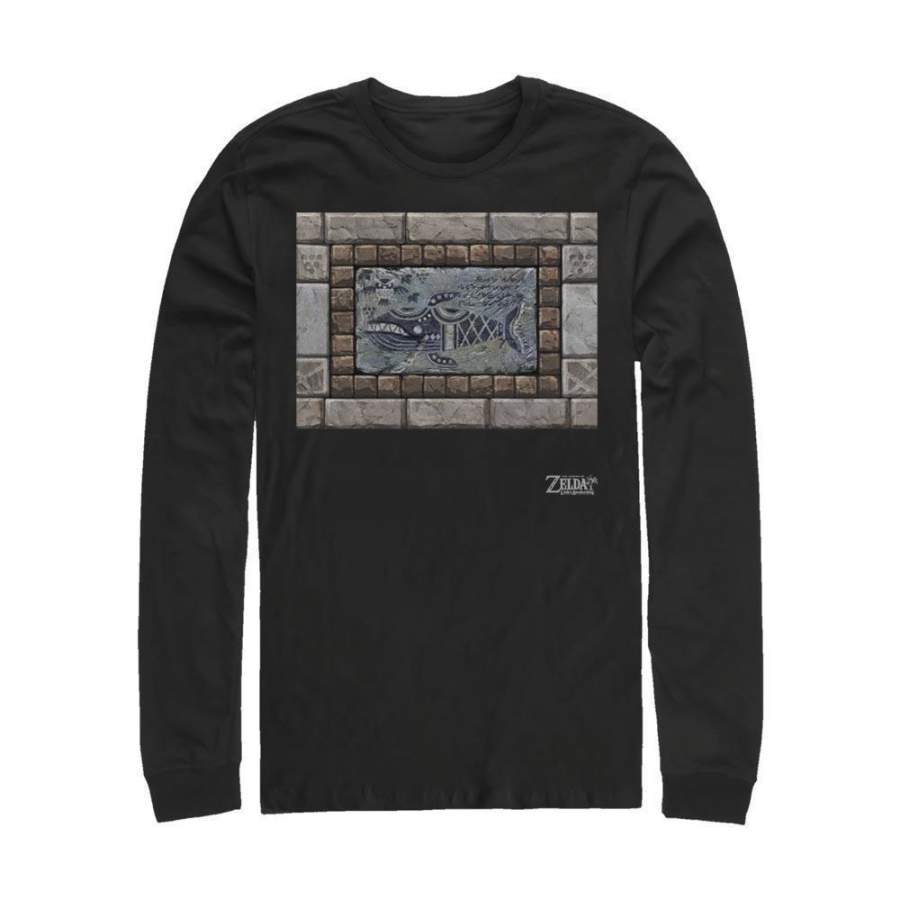 Legend of Zelda Whale Tablet – Legend of Zelda Nintendo Long Sleeve T-Shirt, Black