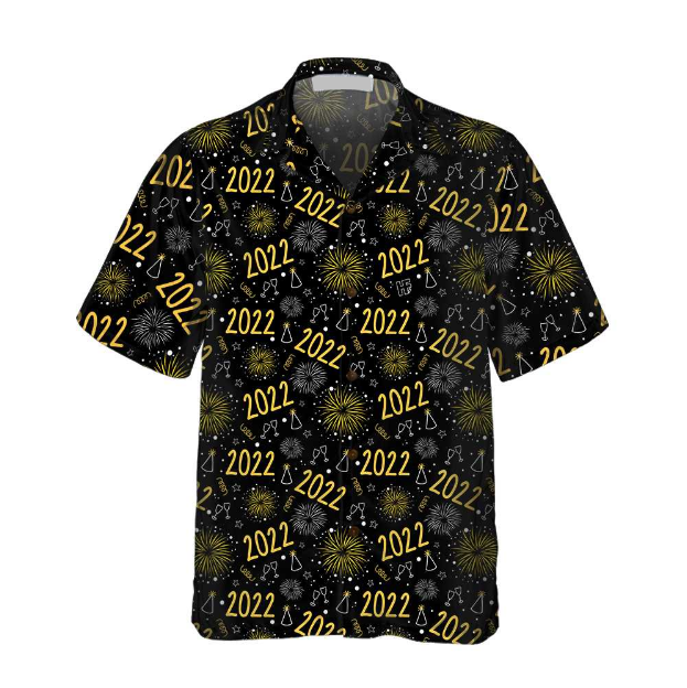 2022 New Year Golden Firework Hawaii Shirt Ha85215