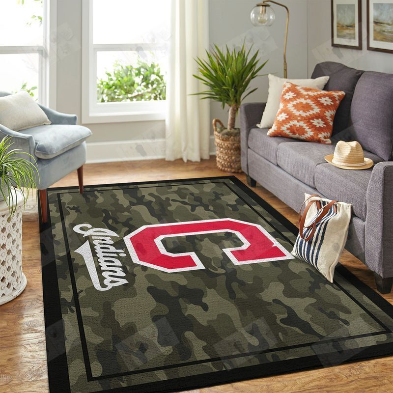 Cleveland Indians Rug, Mlb Baseball Team Logo Decor Gift Unique Ete1803202094