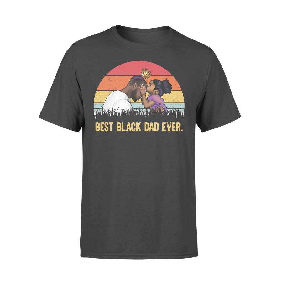 Best Black Dad Ever Sunset Vintage T-shirt