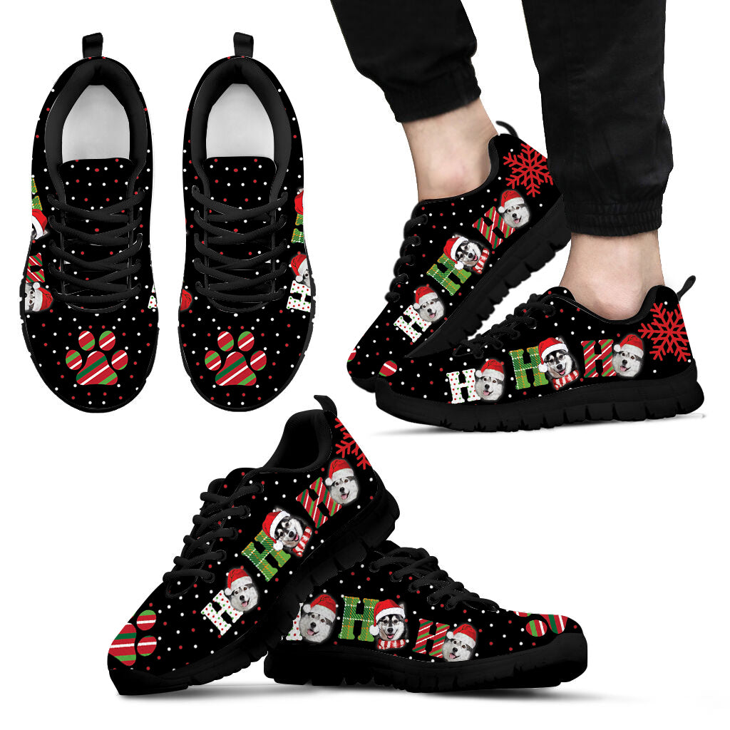 Husky Dog Santa Ho Ho Ho Sneaker Fashion Sneaker Comfortable Walking Running Lightweight Casual Shoes