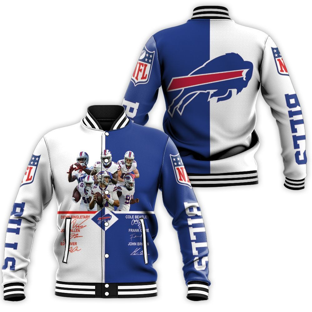 Buffalo Bills Players Signed 3D Baseball Jacket