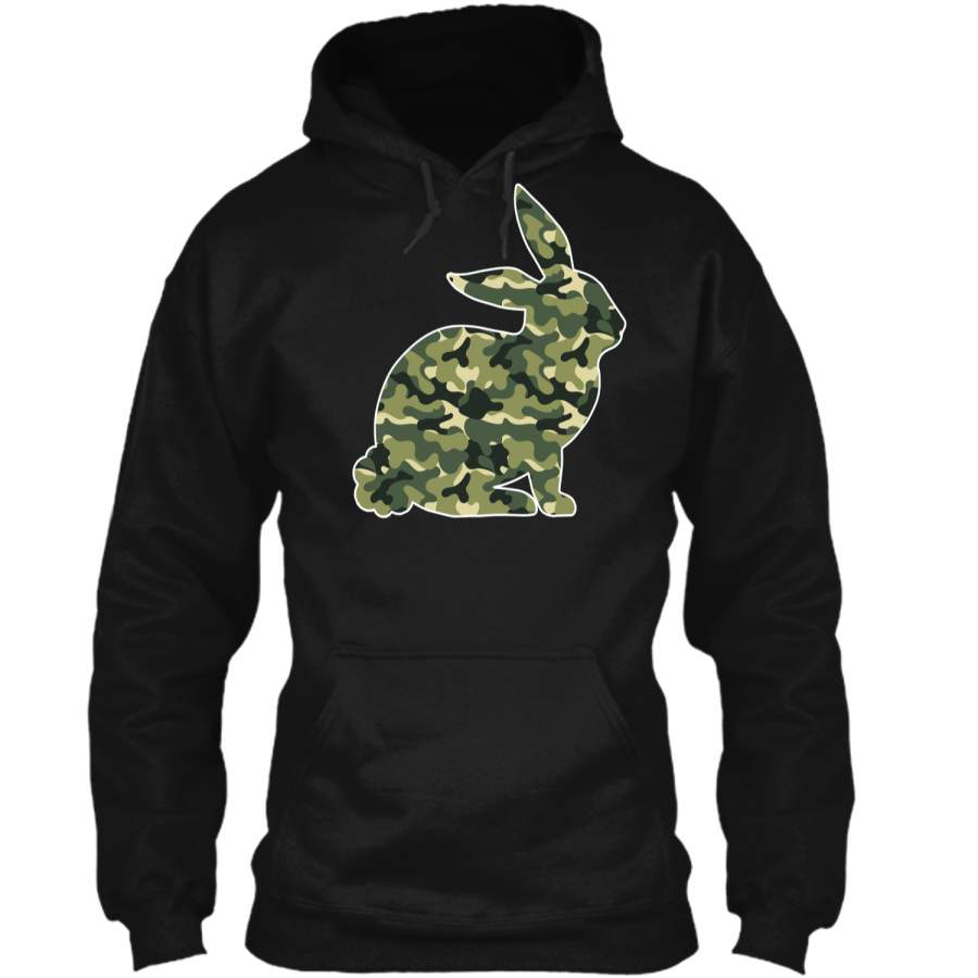 Easter Bunny Camo Rabbit Happy Easter T-Shirt Pullover Hoodie 8 oz