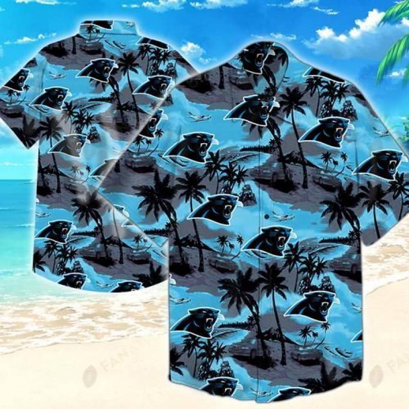 Carolina Panthers Coconut Tree Hawaii 3D Shirt